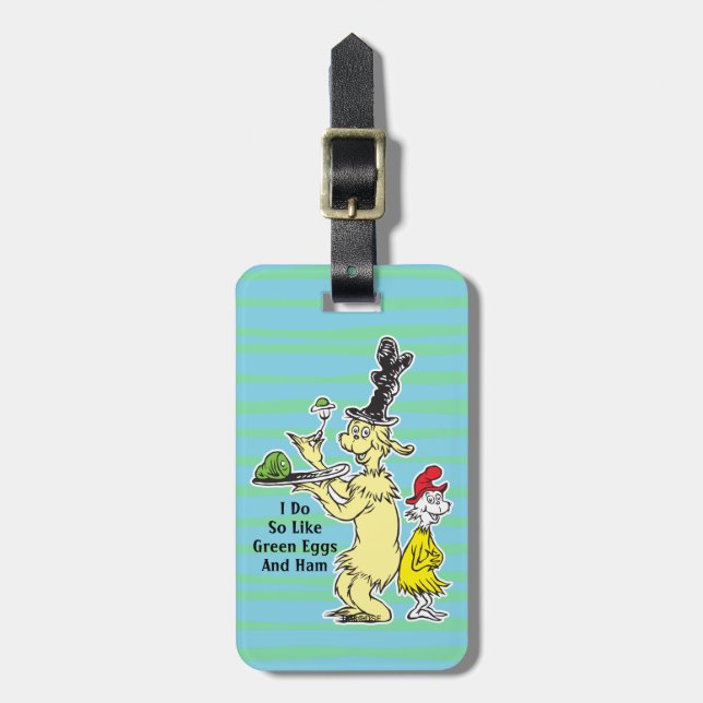 Dr. Seuss Green Eggs and | Friend & Sam-I-Am Gepäckanhänger (Vorderseite vertikal)