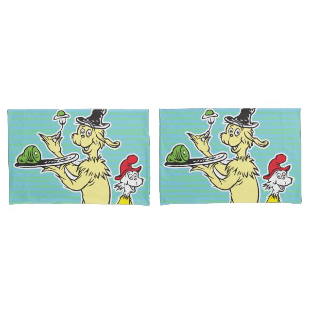 Dr. Seuss Green Eggs and | Friend & Sam-I-Am Kissenbezug (Vorderseite-Set)