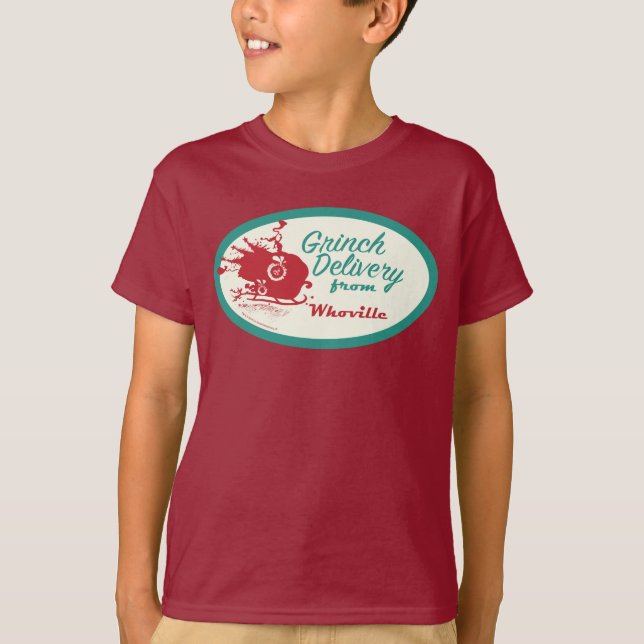 Dr. Seuss | Grinch Delivery von Who-ville T-Shirt (Vorderseite)
