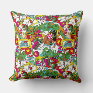 Dr. Seuss   Grinch Farbige Muster Kissen