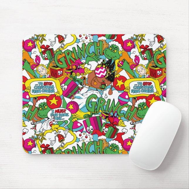 Dr. Seuss | Grinch Farbige Muster Mousepad (Mit Mouse)
