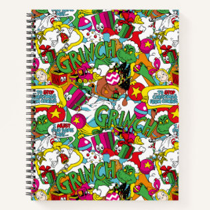 Dr. Seuss Grinch Farbige Muster Notizbuch