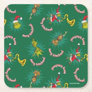Dr. Seuss Grinch Frohe Grinch-Weihnachten Must Rechteckiger Pappuntersetzer