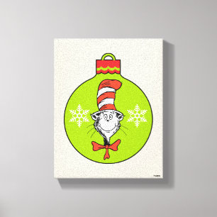 Dr. Seuss   Grinch   Katze im Hut-Ornament Leinwanddruck