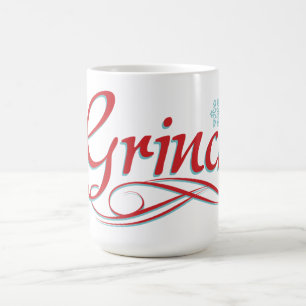 Dr. Seuss Grinch - Red and Blue Script Kaffeetasse