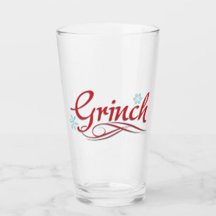 Dr. Seuss Grinch - Rotes und blaues Skript Glas