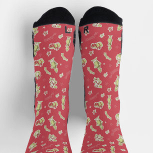 Dr. Seuss Grinch Rotes Weihnachtsmuster Socken