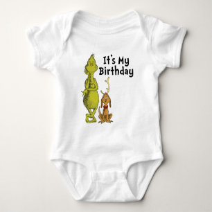 Dr. Seuss   Grinch Winter Geburtstag Baby Strampler