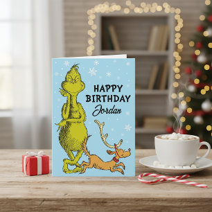 Dr. Seuss   Grinch Winter Geburtstag Karte
