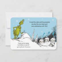 Dr. Seuss | Grinch Winter Geburtstags Dankeschön