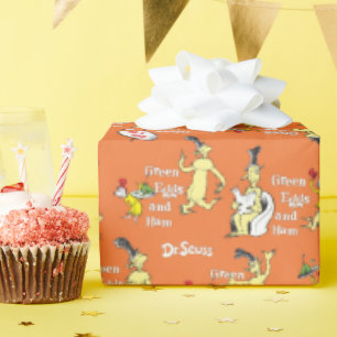 Dr. Seuss Grüne Eier mit Schinken Charakter-Muster Geschenkpapier