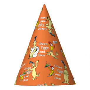 Dr. Seuss Grüne Eier mit Schinken Charakter-Muster Partyhütchen