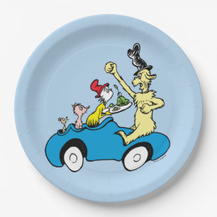 Dr. Seuss Grüne Eier mit Schinken Charaktere im Au Pappteller