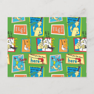 Dr. Seuss Grüne Eier mit Schinken Geschichte Zitat Postkarte