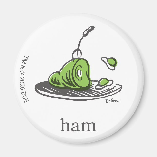 Dr. Seuss | Grüne Eier mit Schinken Magnet (Vorne)
