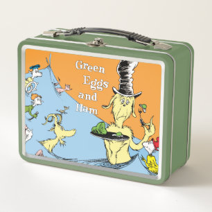 Dr. Seuss Grüne Eier mit Schinken Wasserszene Metall Brotdose