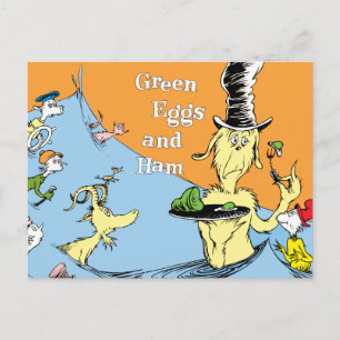Dr. Seuss Grüne Eier mit Schinken Wasserszene Postkarte