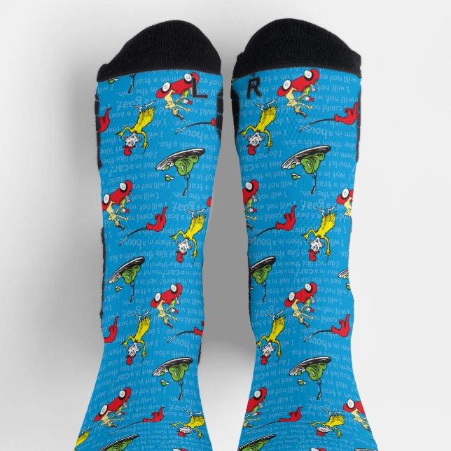 Dr. Seuss | Grüne Eier und Schinken Storybook Must Socken (Oben)