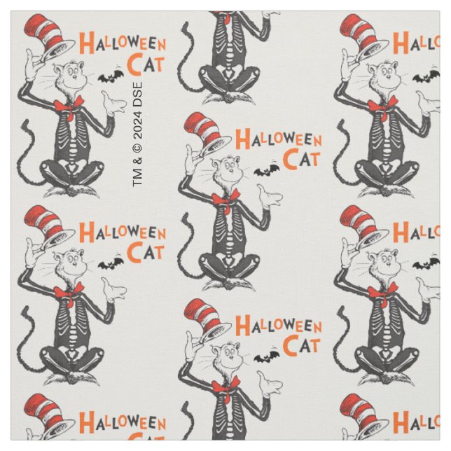 Dr. Seuss | Halloween Cat in the Hat Stoff (Muster)