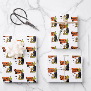 Dr. Seuss Halloween Grinch Nacht Grafik Geschenkpapier Set