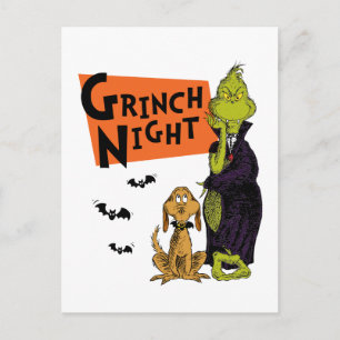 Dr. Seuss   Halloween Grinch Nacht Grafik Postkarte
