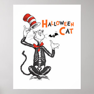 Dr. Seuss   Halloween-Katze im Hut Poster