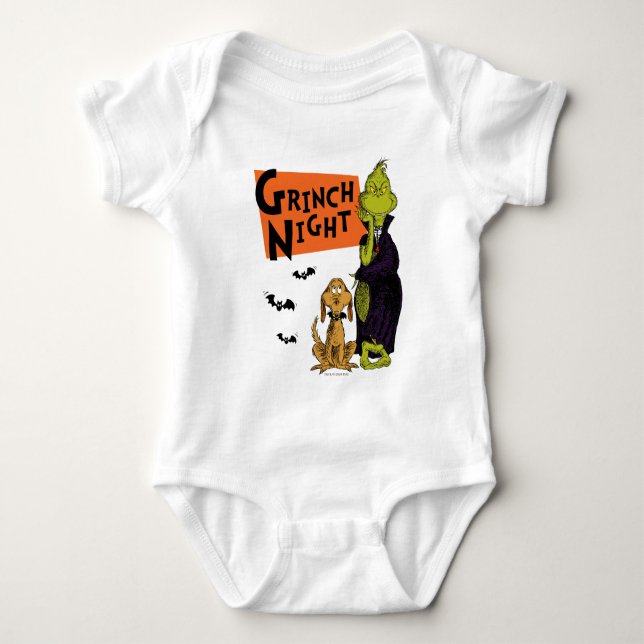 Dr. Seuss | Hallowen Grinch Night Graphic Baby Strampler (Vorderseite)