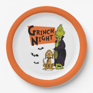 Dr. Seuss Hallowen Grinch Night Graphic Pappteller