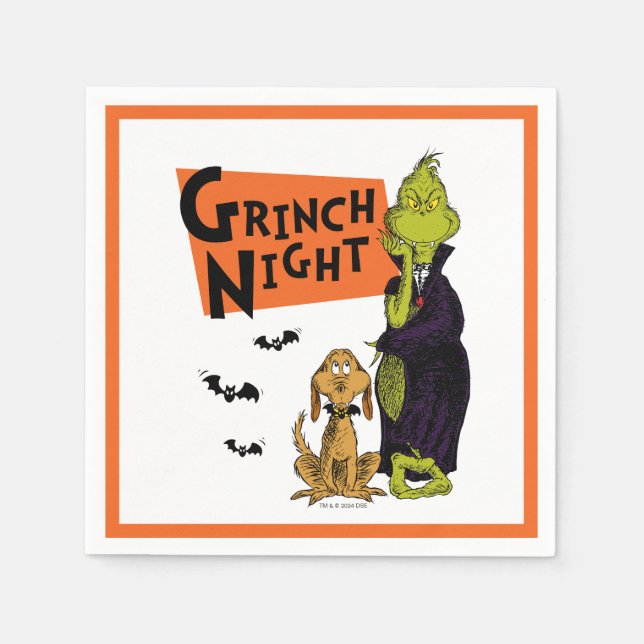 Dr. Seuss | Hallowen Grinch Night Graphic Serviette (Vorderseite)