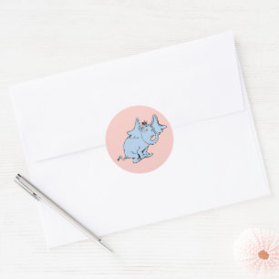 Dr. Seuss Horton blickt zur Seite Runder Aufkleber