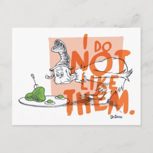 Dr. Seuss Ich-bin-ich "Ich mag sie nicht" Postkarte