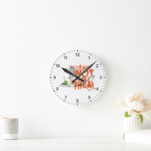 Dr. Seuss Ich-bin-ich "Ich mag sie nicht" Runde Wanduhr