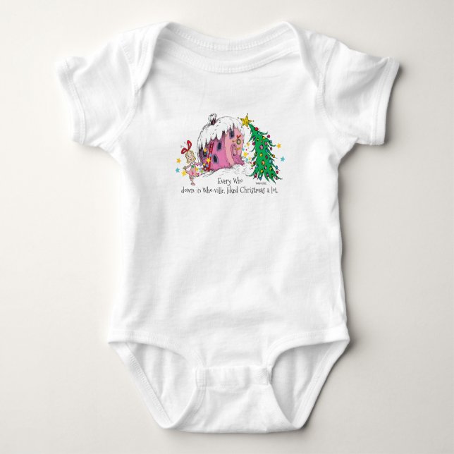 Dr. Seuss | Jeder in Who-ville, der Christma mocht Baby Strampler (Vorderseite)