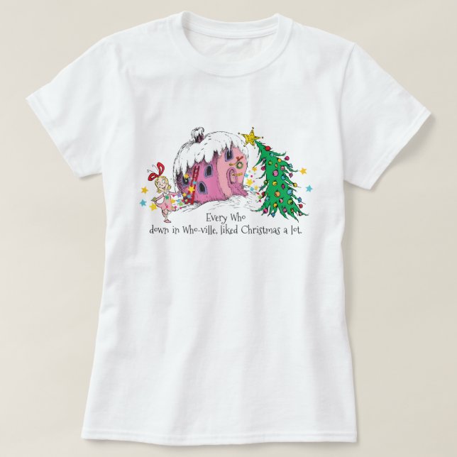 Dr. Seuss | Jeder in Who-ville, der Christma mocht T-Shirt (Design vorne)