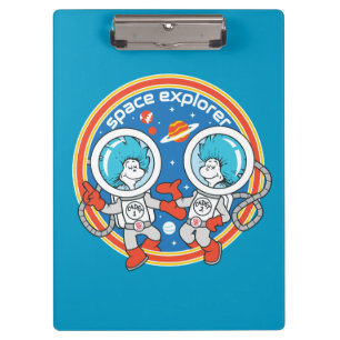 Dr. Seuss   Kaddet One Cadet Two Space Explorer Klemmbrett
