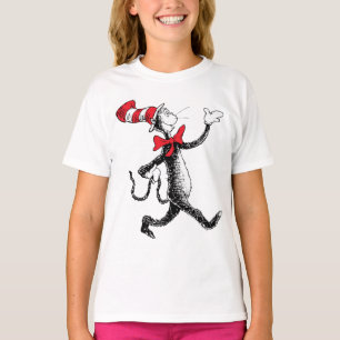 Dr. Seuss Kater mit Hut Kater Spaziergang T-Shirt