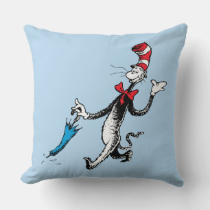 Dr. Seuss Kater mit Hut Regenschirm Spaziergang Kissen