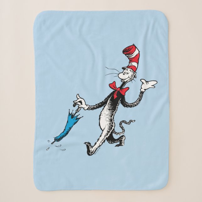 Dr. Seuss | Katze im Hat-Regenschirm Sherpadecke (Vorderseite)