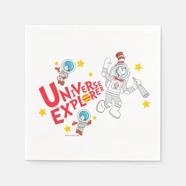 Dr. Seuss | Katze im Hat Universe Explorer Serviette (Vorderseite)