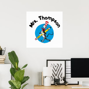 Dr. Seuss   Katze im Hut-Individuelle Name Poster