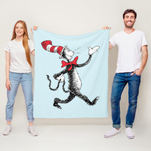 Dr. Seuss Katze im Hut Katze Gang Fleecedecke