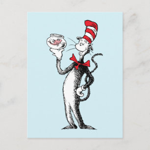 Dr. Seuss   Katze im Hut & Krinklebine Postkarte