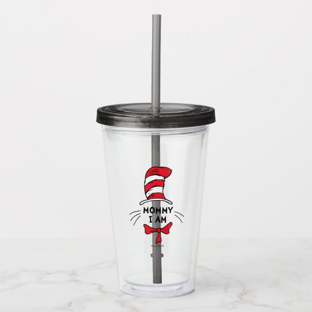 Dr. Seuss | Katze im Hut - Mommy Ich bin Acryltrinkbecher (Vorderseite)