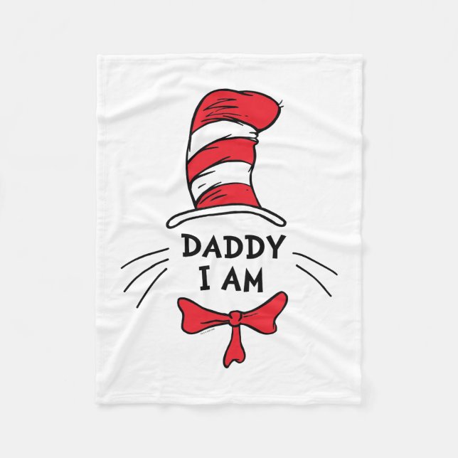 Dr. Seuss | Katze im Hut - Papa Ich bin Fleecedecke (Vorderseite)