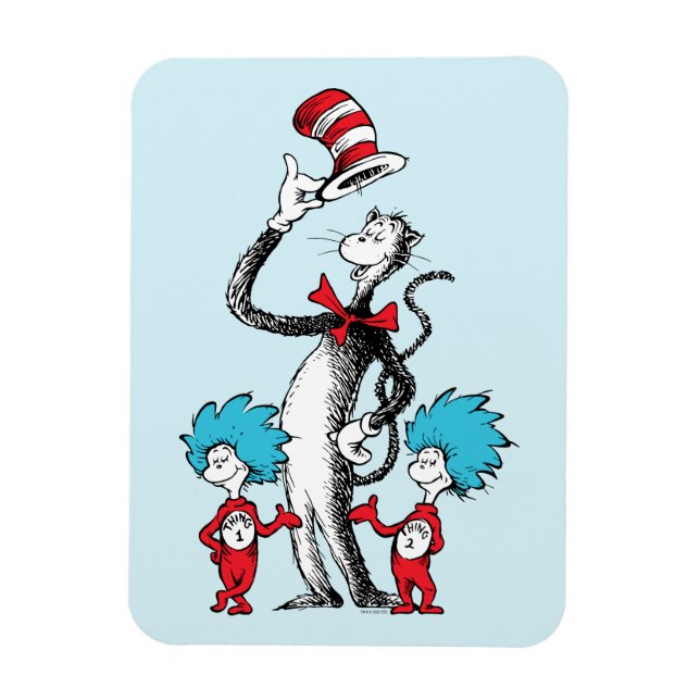 Dr. Seuss | Katze im Hut, Sache eins und Sache zwe Magnet (Vertikal)