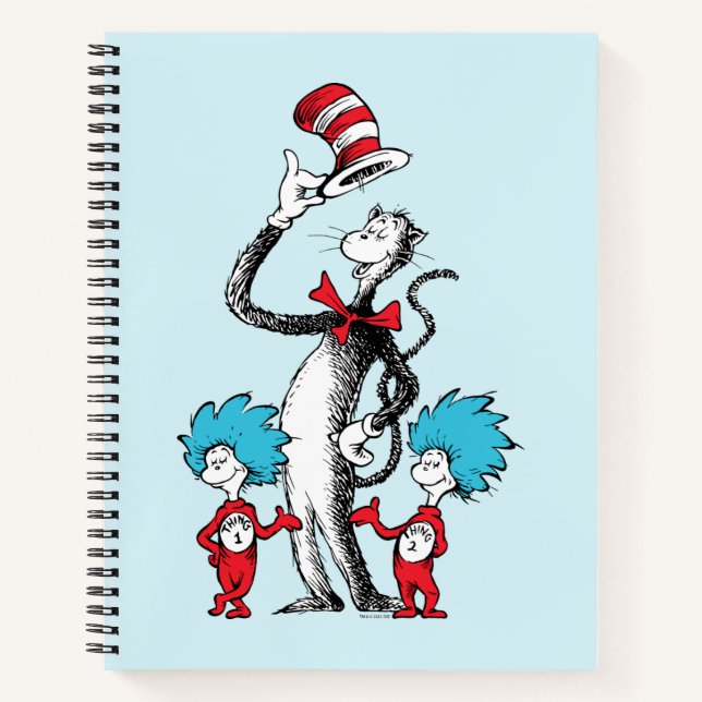 Dr. Seuss | Katze im Hut, Sache eins und Sache zwe Notizbuch (Vorderseite)