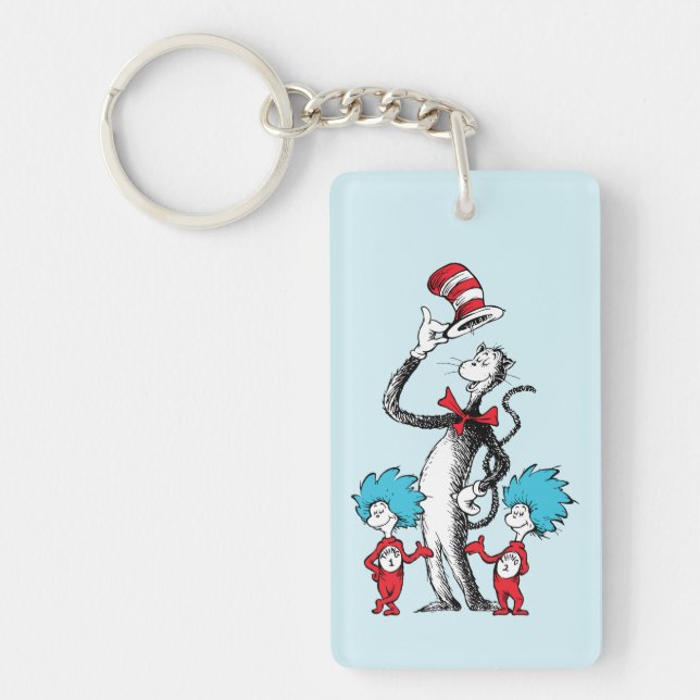 Dr. Seuss | Katze im Hut, Sache eins und Sache zwe Schlüsselanhänger (Vorderseite)