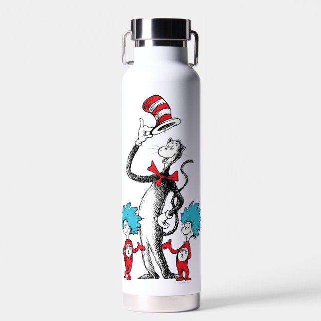 Dr. Seuss | Katze im Hut, Sache eins und Sache zwe Trinkflasche (Vorne)