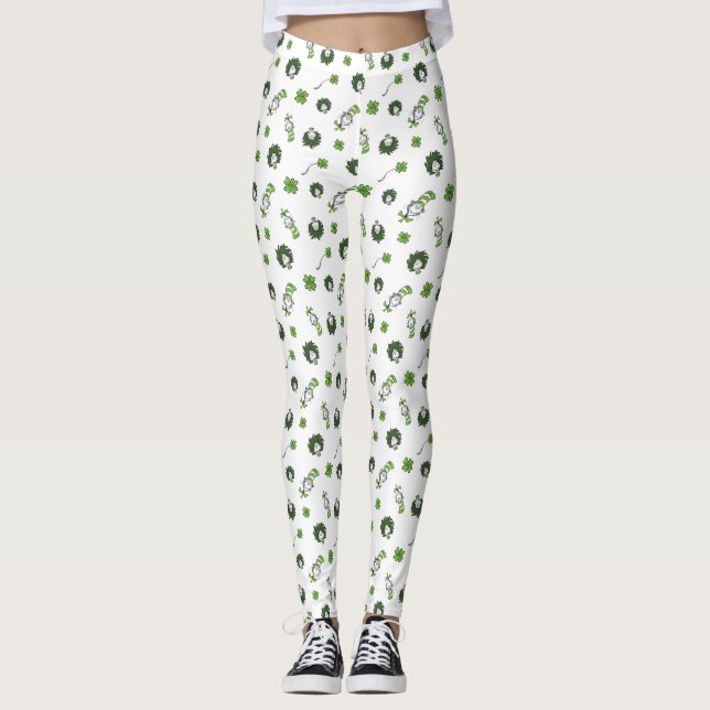Dr. Seuss | Katze im Hutklemmmuster Leggings (Vorderseite)