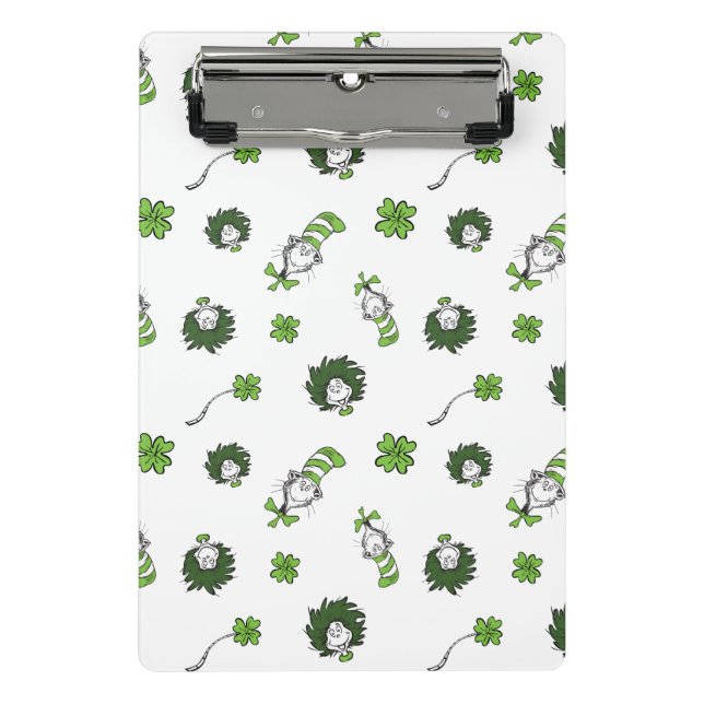 Dr. Seuss | Katze im Hutklemmmuster Mini Klemmbrett (Vorderseite)